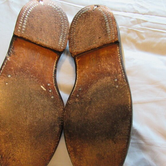 Mens Vtg Florsheim Shoes Leather Wingtip Oxford Dress Shoes Sz 9.5 main image 10